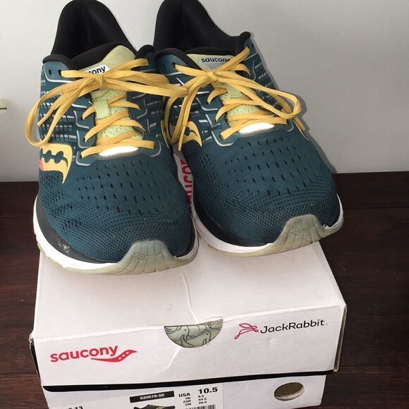 Rare Jackalope Rouge Jack Rabbit RIDE 13 Running Marathon Glow Trim Shoes 10.5 - Picture 1 of 8